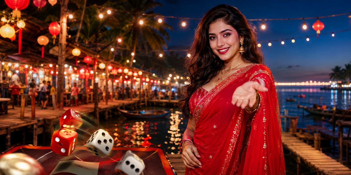 কক্সবাজারে শাড়ি পরিহিত একজন নারী hot18 - এ ডাইস গেম উপভোগ করছেন