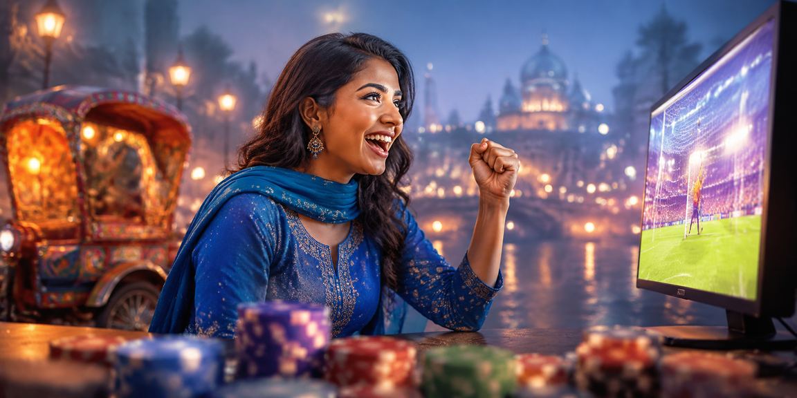 ঢাকায় সালোয়ার কামিজ পরা একজন নারী মোবাইলে hot18 - এ ডিপোজিট বোনাস উপভোগ করছেন